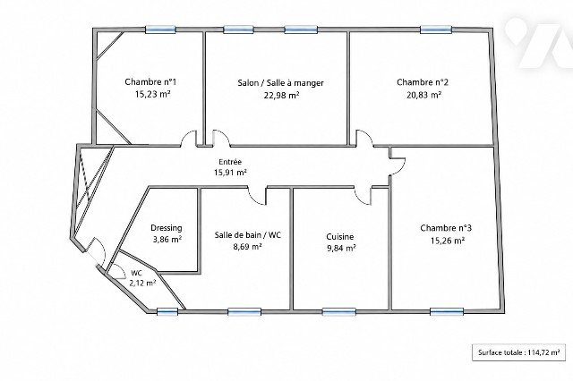 Appartement à vendre, 115m², Paris 18ème