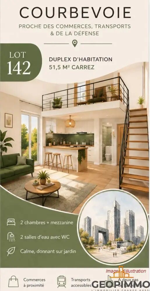 Appartement à vendre, 51m², Courbevoie
