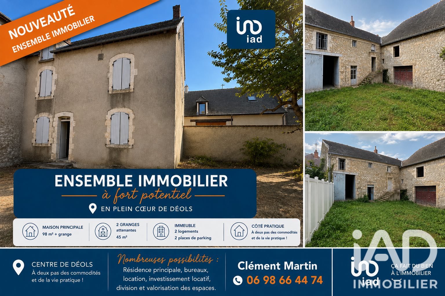 Maison à vendre, 186m², Déols