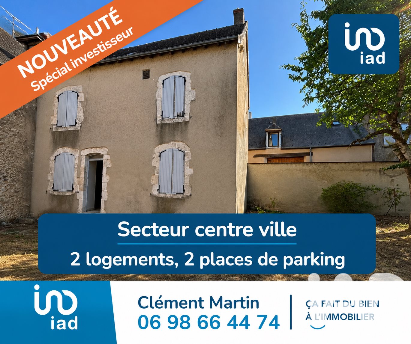Maison à vendre, 80m², Déols