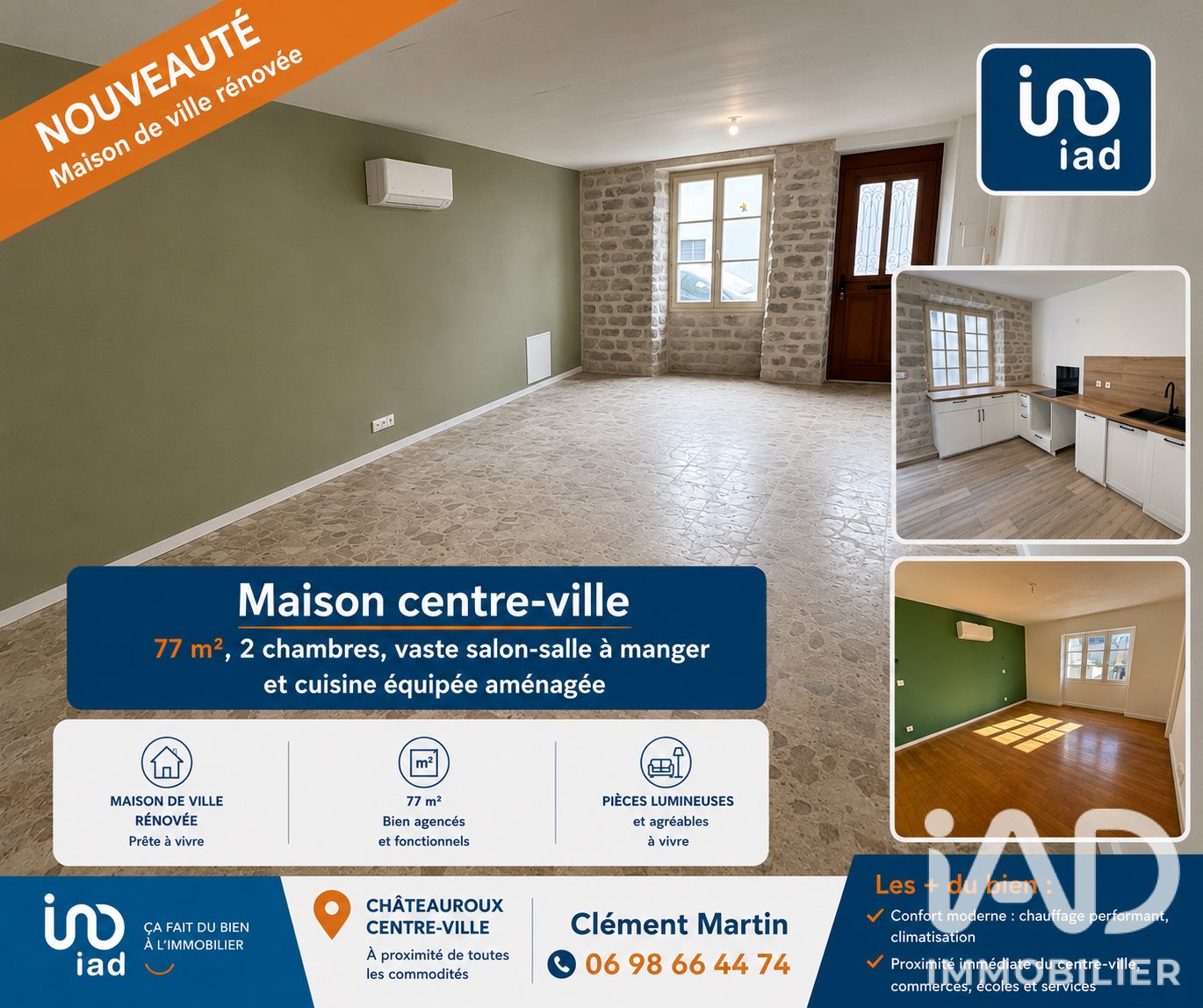 Maison à vendre, 77m², Châteauroux