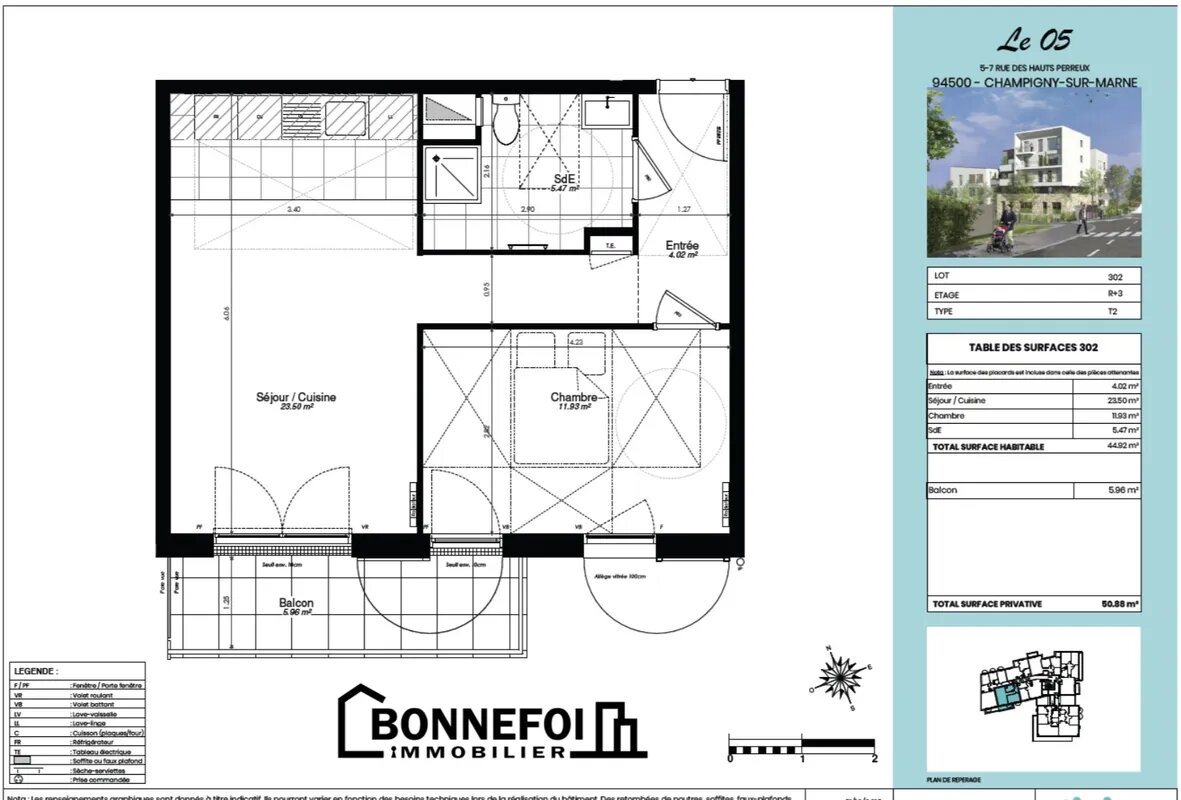 Appartement à louer, 45m², Champigny-sur-Marne