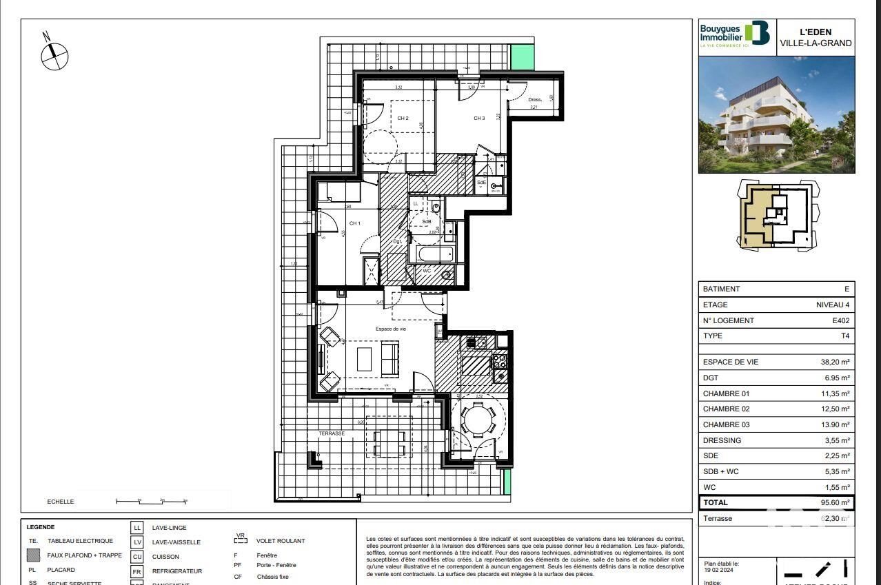 Appartement à vendre, 95m², Ville-la-Grand