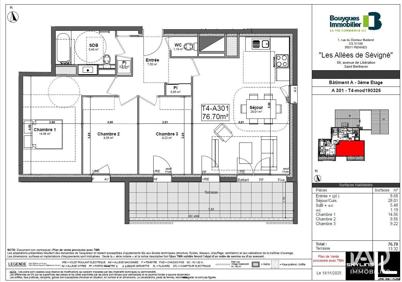 Appartement à vendre, 77m², Saint-Berthevin