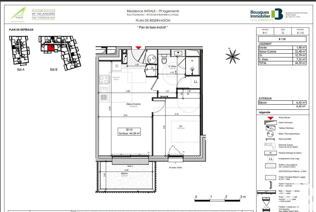 Appartement à vendre, 44m², Saint-Barthélemy-d'Anjou