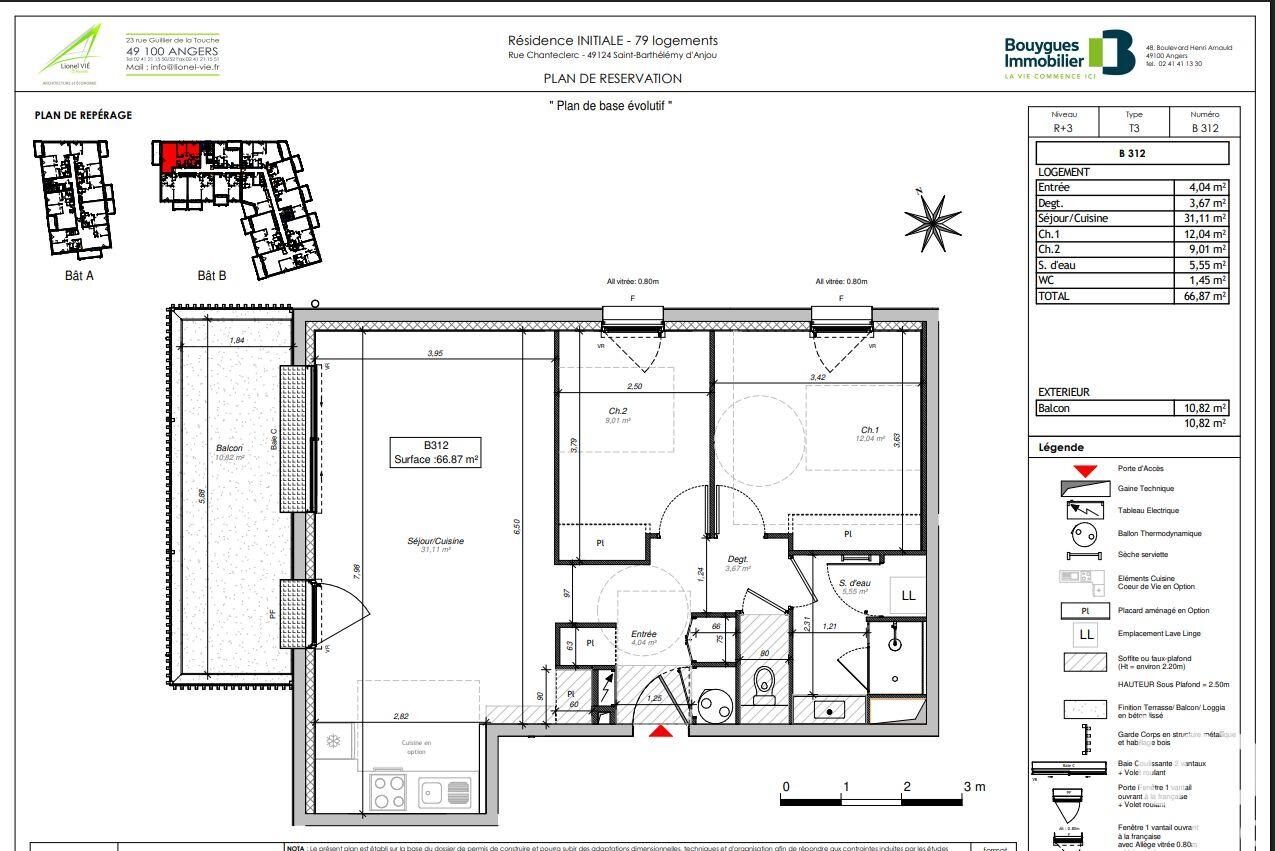 Appartement à vendre, 66m², Saint-Barthélemy-d'Anjou