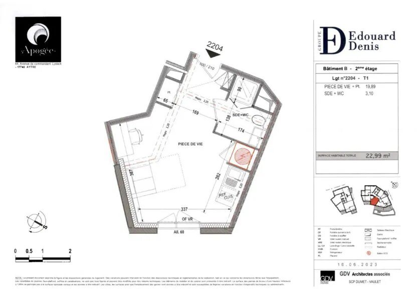 Appartement à louer, 22m², Aytré