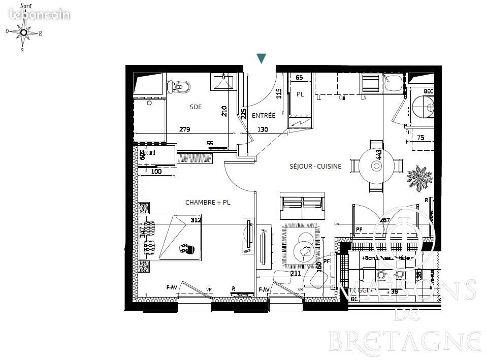 Appartement à vendre, 42m², Pont-Aven