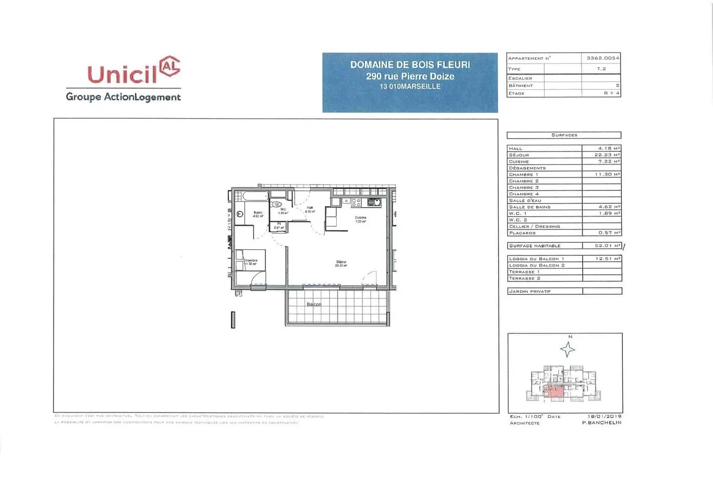 Appartement à louer, 52m², Marseille 10ème