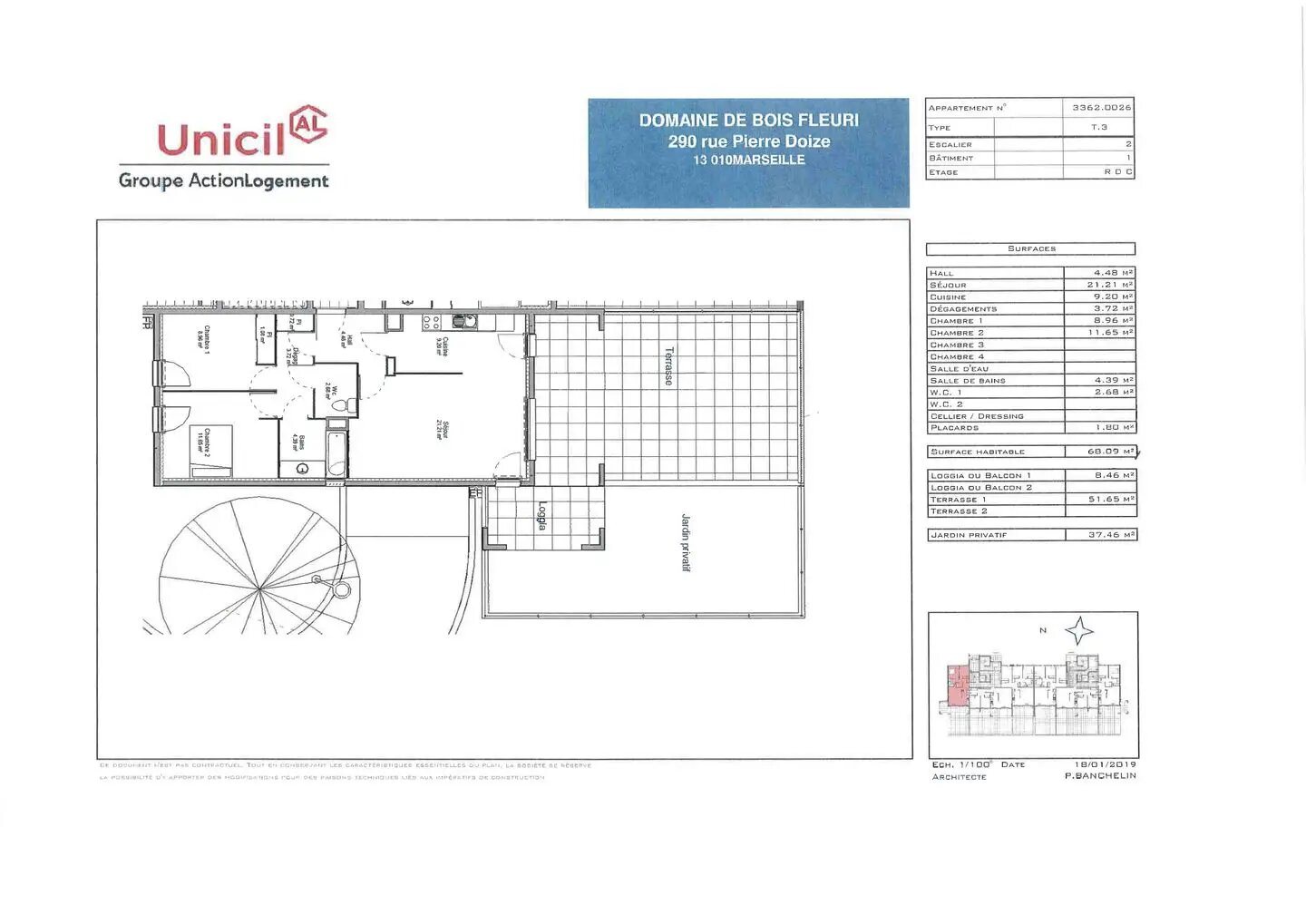 Appartement à louer, 68m², Marseille 10ème