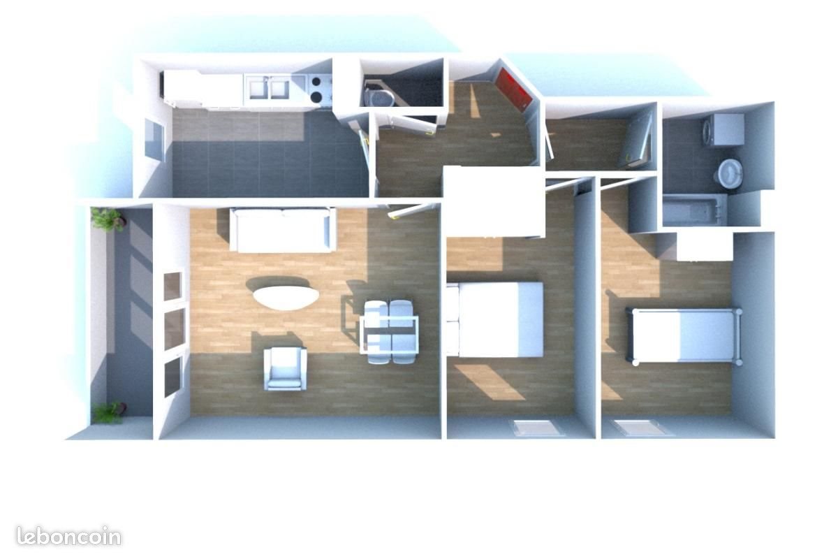 Appartement à louer, 65m², Montivilliers