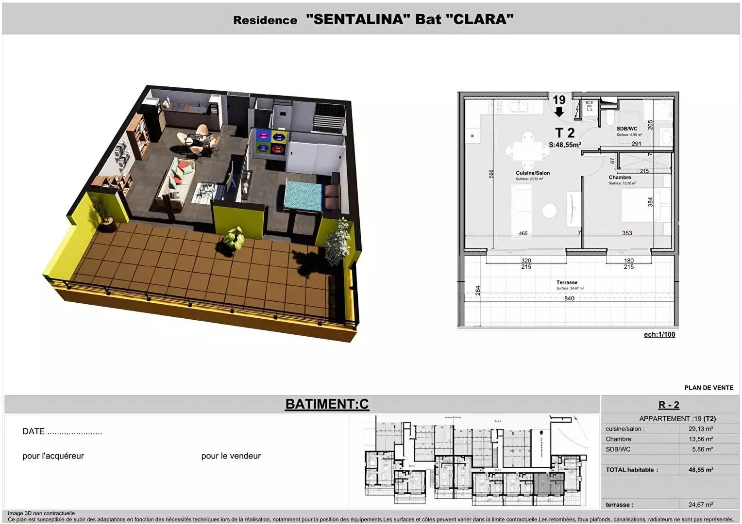 Appartement à vendre, 49m², Ajaccio