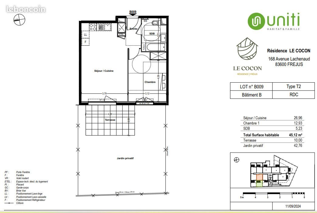 Appartement à louer, 45m², Fréjus