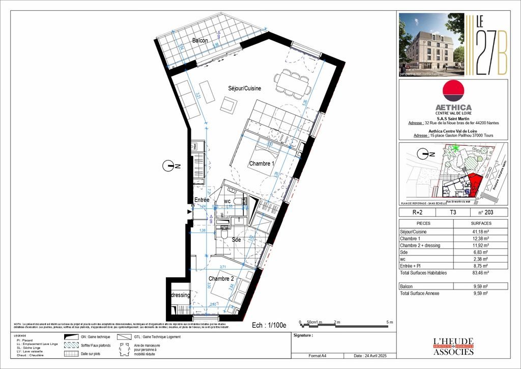 Appartement à vendre, 83m², Orléans