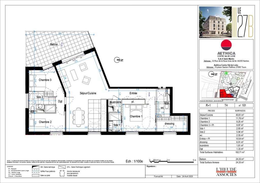Appartement à vendre, 102m², Orléans