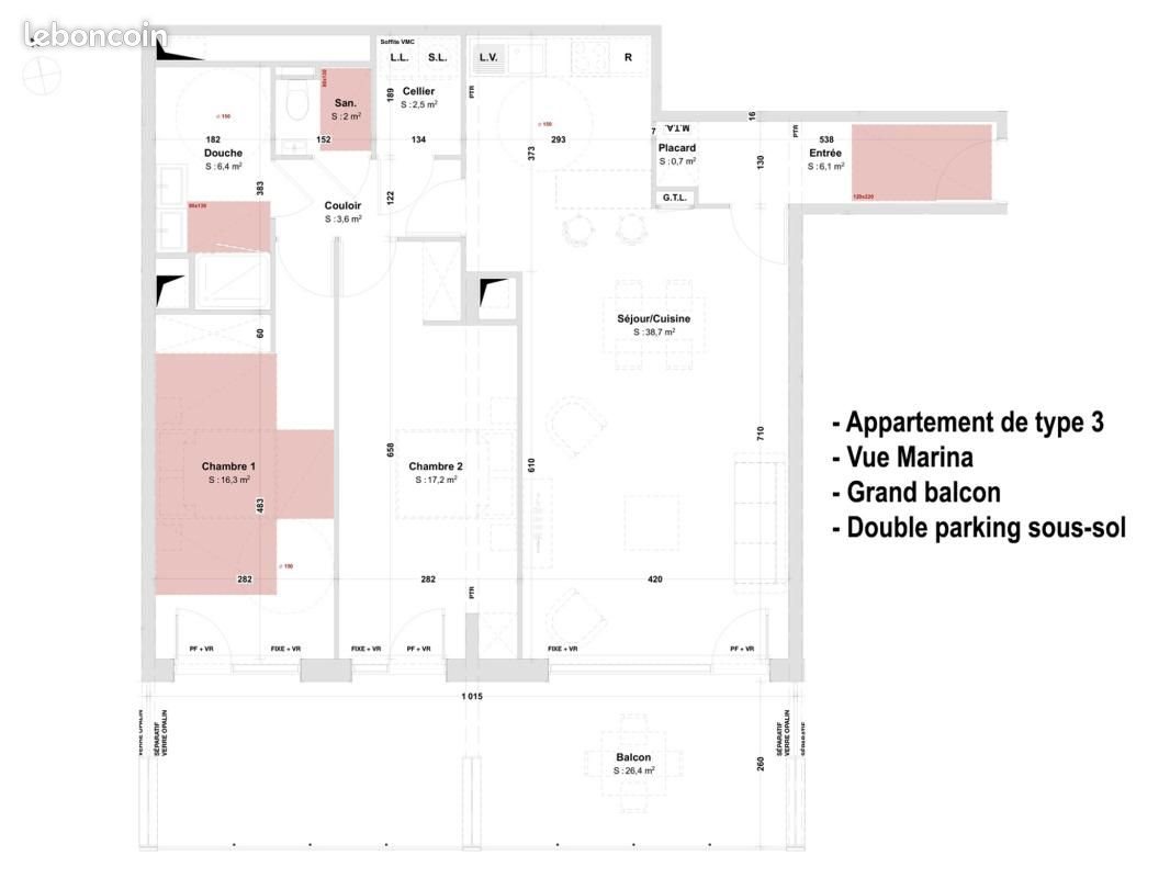 Appartement à vendre, 94m², Dunkerque