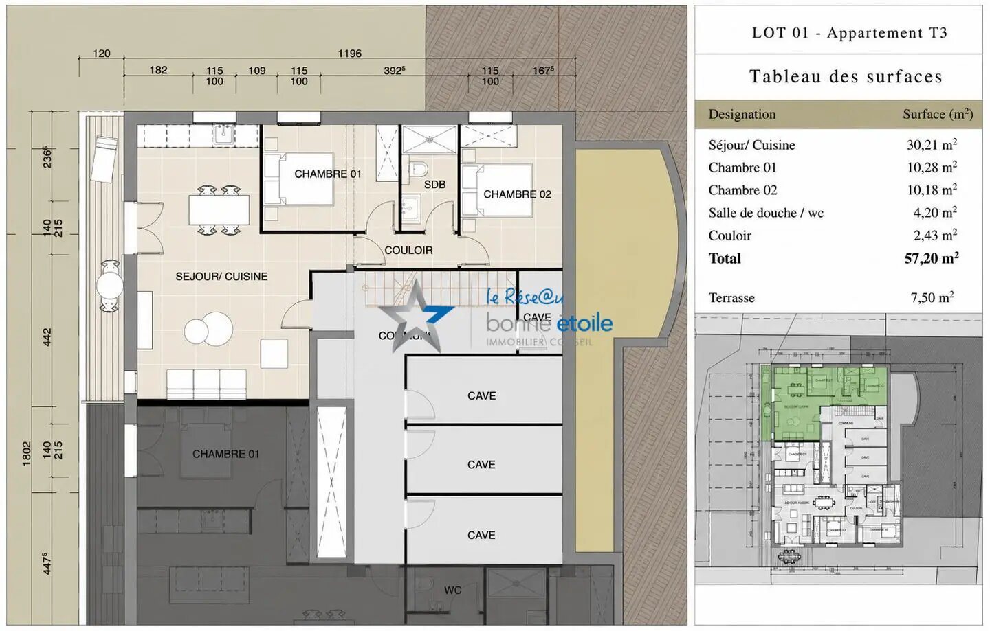 Appartement à vendre, 57m², San-Nicolao