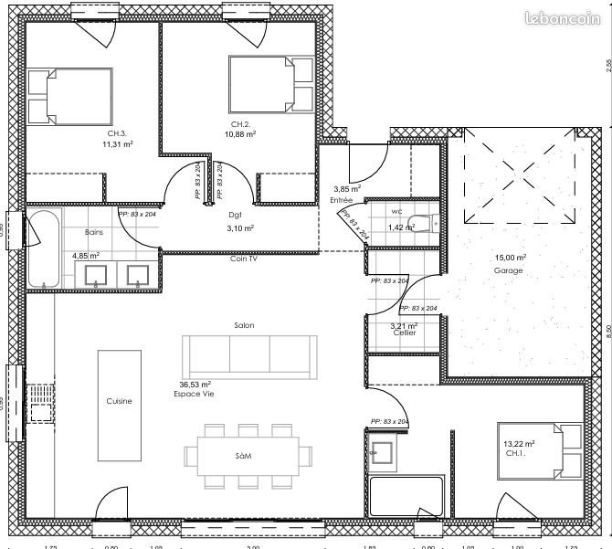 Maison à vendre, 88m², Beauregard-Baret