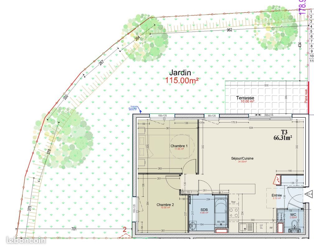 Appartement à vendre, 66m², Woippy