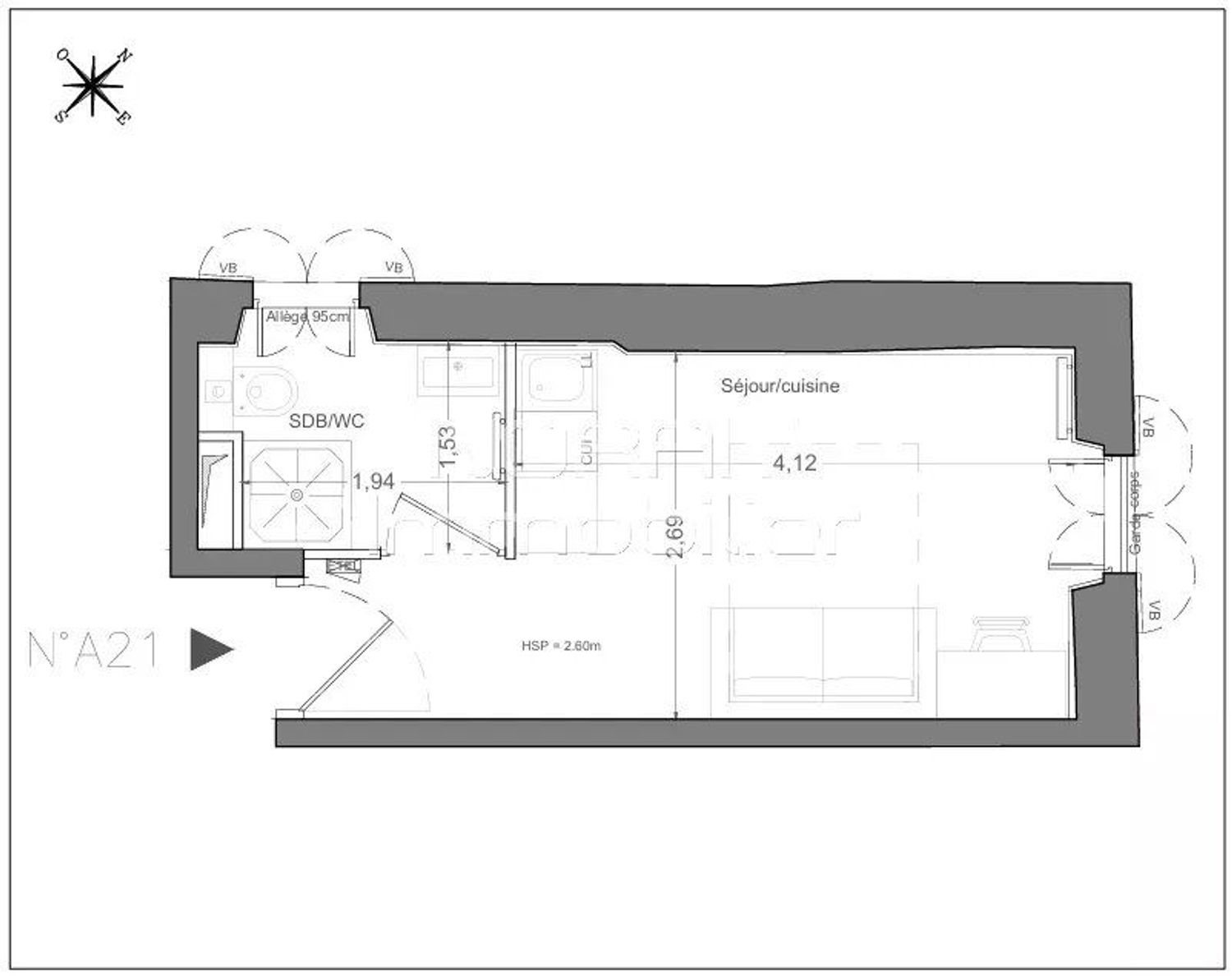 Appartement à vendre, 16m², Nice