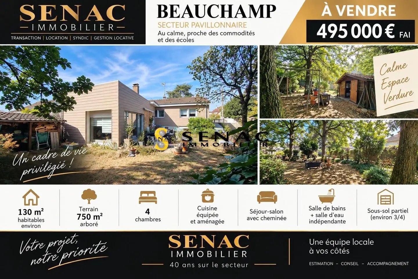 Maison à vendre, 130m², Beauchamp