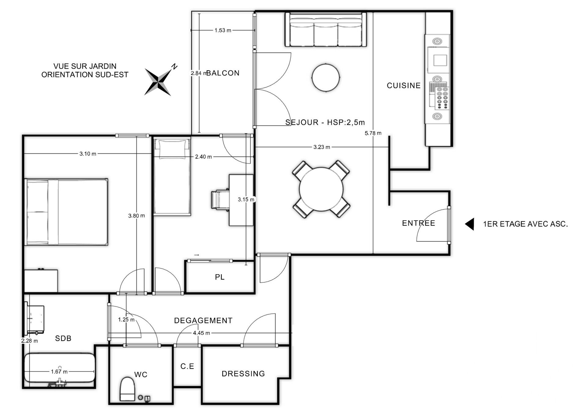 Appartement à vendre, 63m², Asnières-sur-Seine