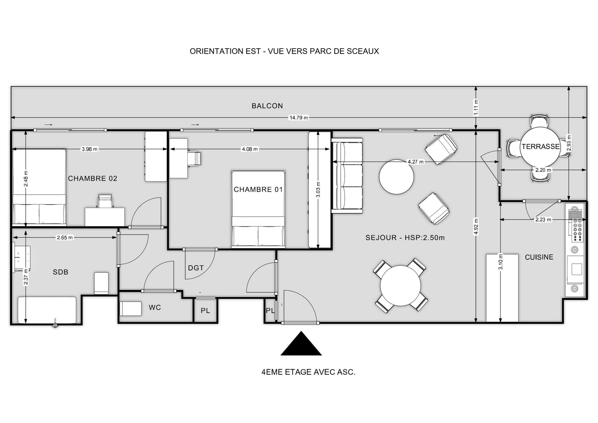 Appartement à vendre, 64m², Châtenay-Malabry