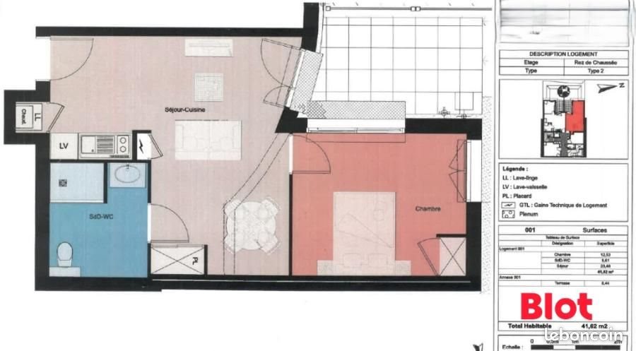 Appartement à vendre, 42m², Rennes