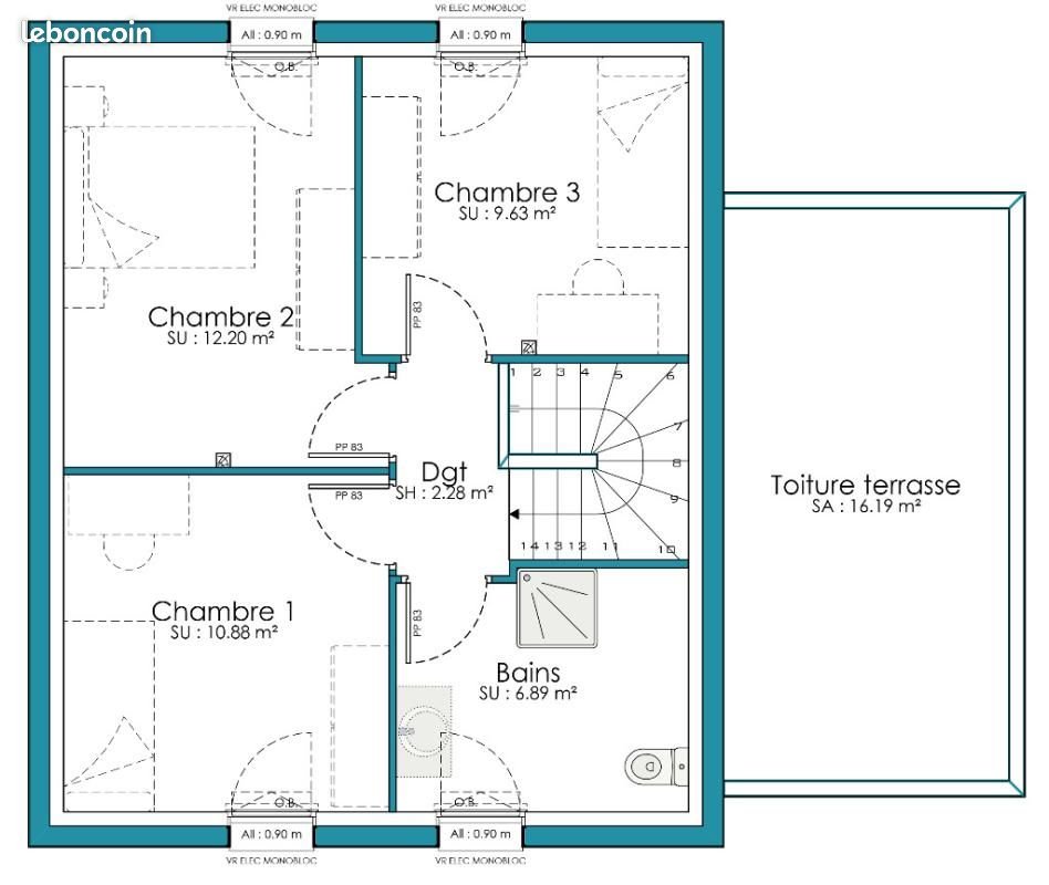 Maison à vendre, 74m², Bartenheim