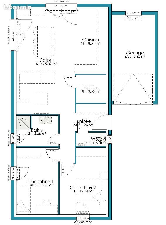Maison à vendre, 75m², Bartenheim