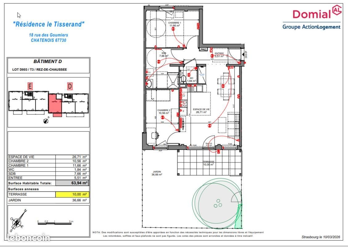 Appartement à louer, 63m², Châtenois