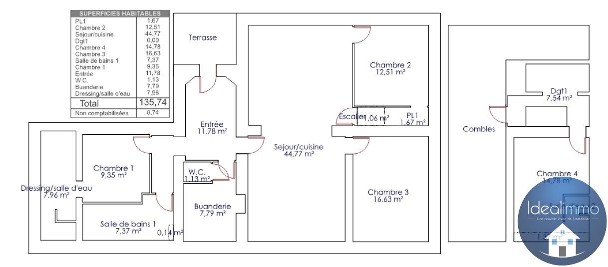Appartement à vendre, 135m², Grasse