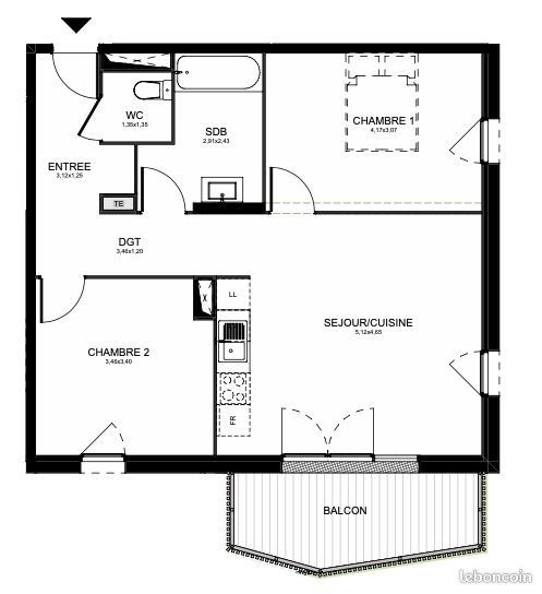 Appartement à vendre, 65m², Villenave-d'Ornon