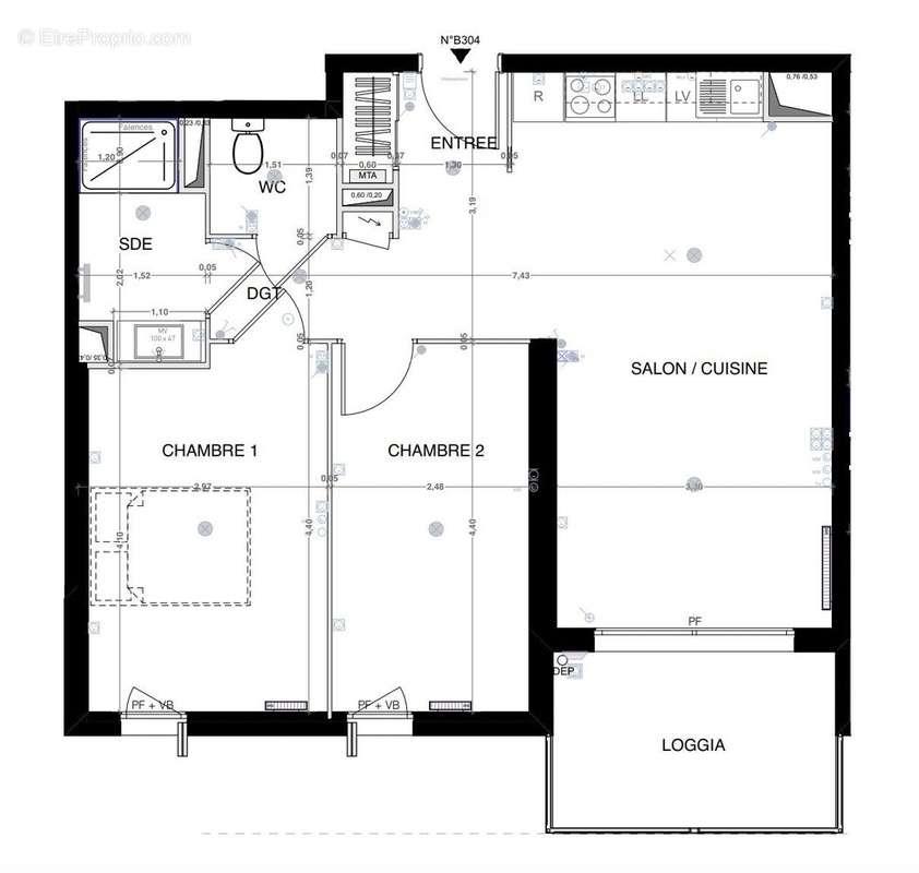 Appartement à vendre, 60m², Lormont