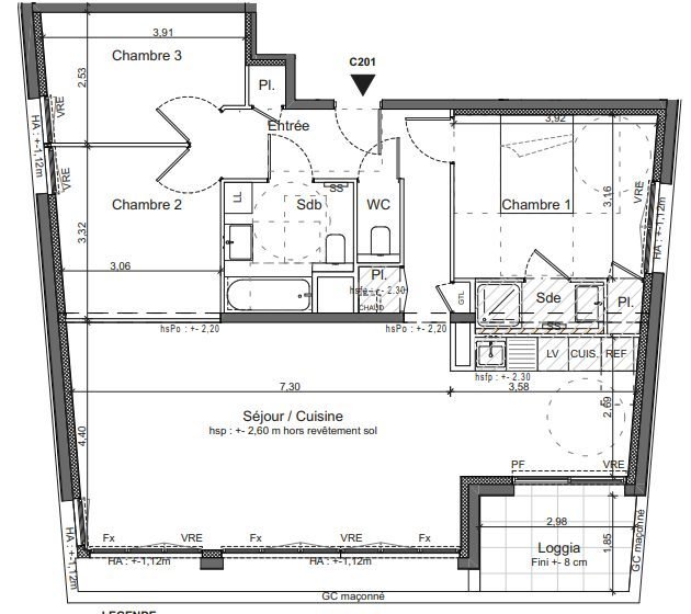 Appartement à vendre, 93m², Mérignac