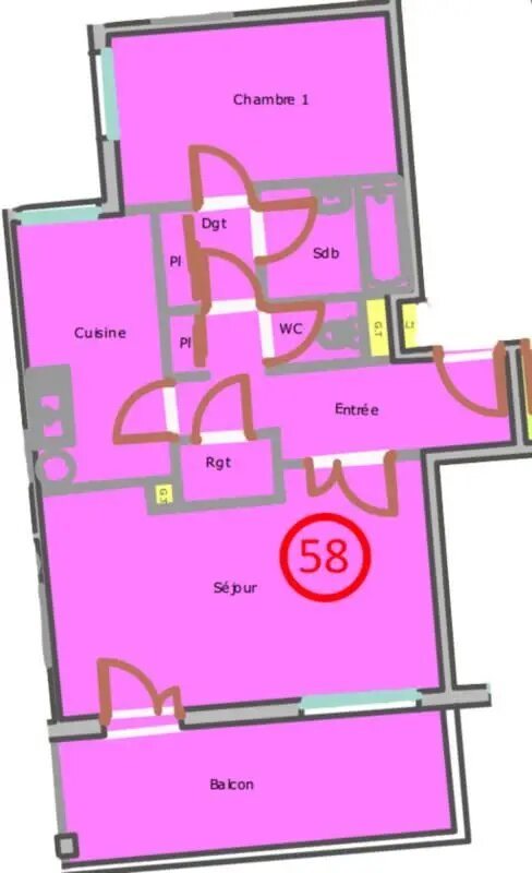 Appartement à vendre, 54m², Montigny-le-Bretonneux