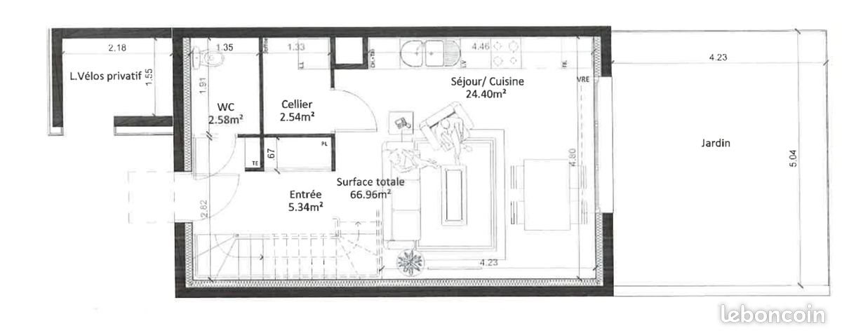 Maison à vendre, 66m², Eysines