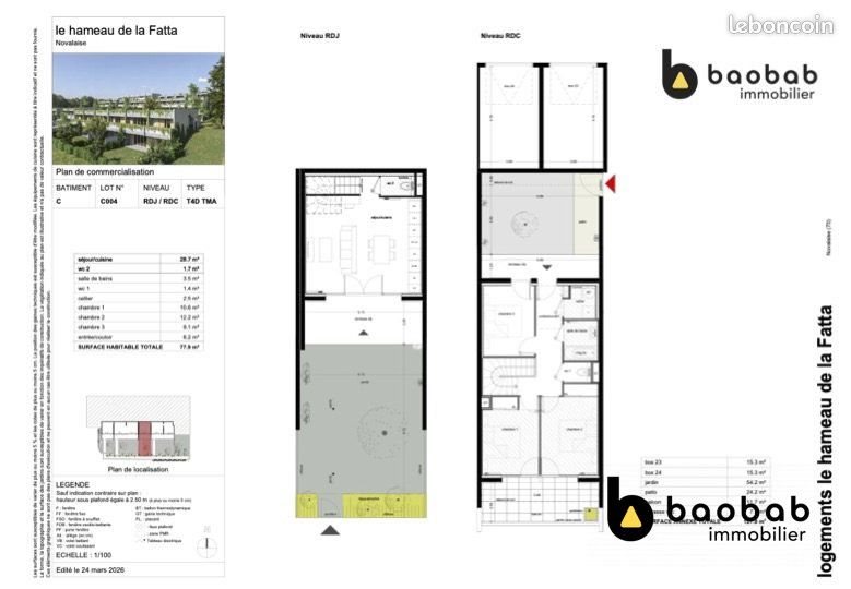 Appartement à vendre, 77m², Novalaise