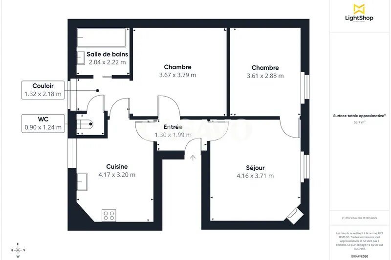 Appartement à vendre, 62m², Nantes