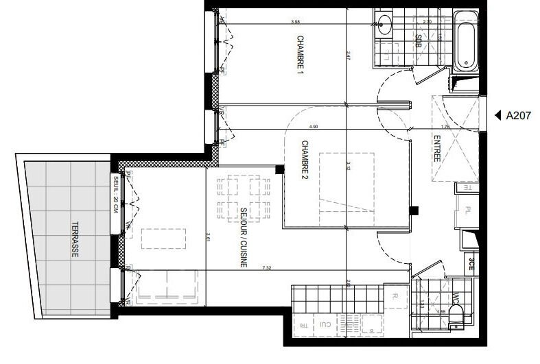 Appartement à vendre, 62m², Gif-sur-Yvette