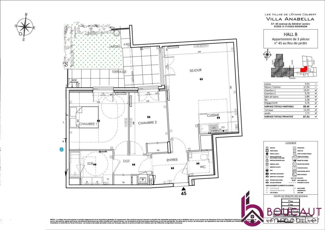 Appartement à vendre, 68m², Le Plessis-Robinson