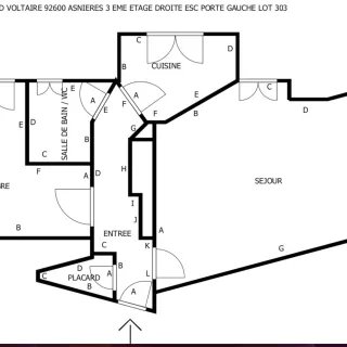 Appartement à vendre, 43m², Asnières-sur-Seine