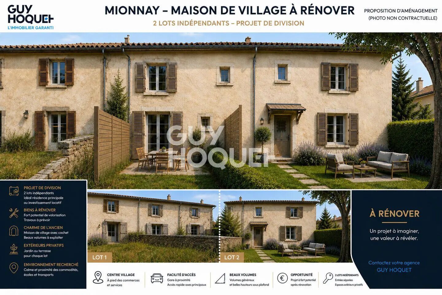 Maison à vendre, 90m², Mionnay