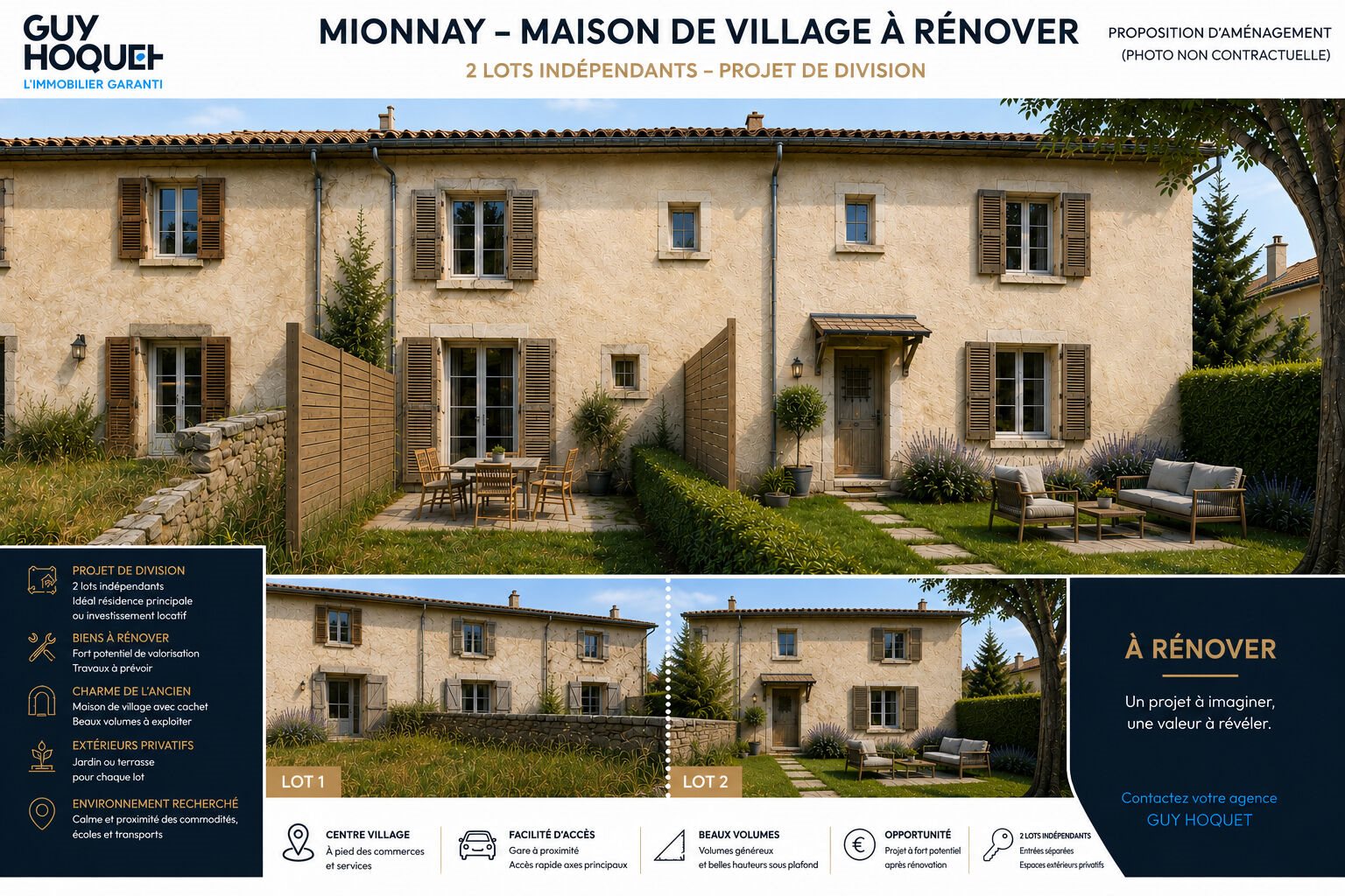 Maison à vendre, 90m², Mionnay