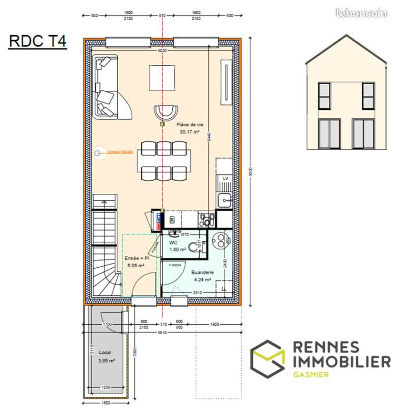 Maison à vendre, 80m², Gosné