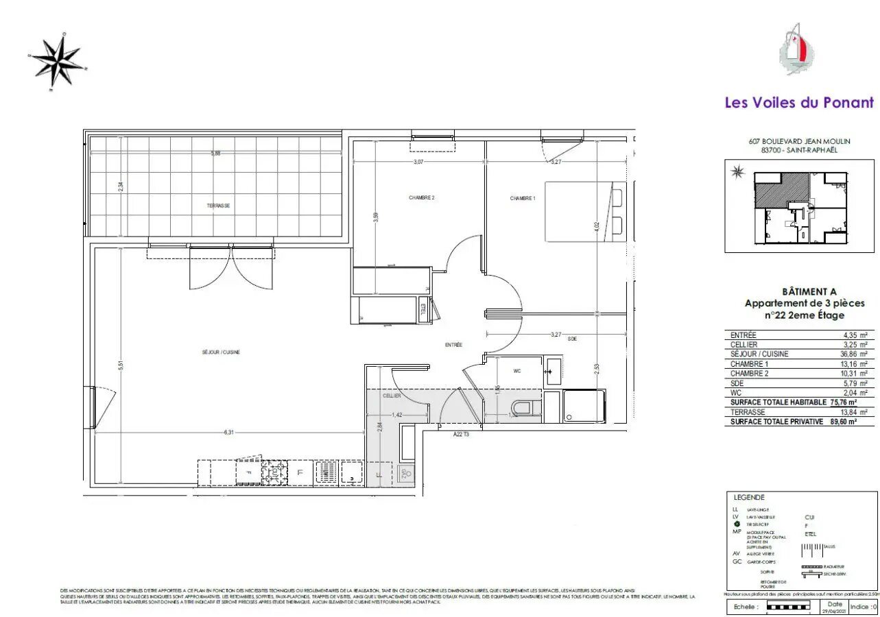 Appartement à louer, 76m², Saint-Raphaël