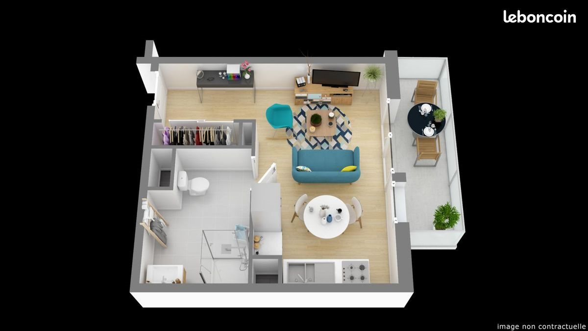 Appartement à louer, 26m², Ségny