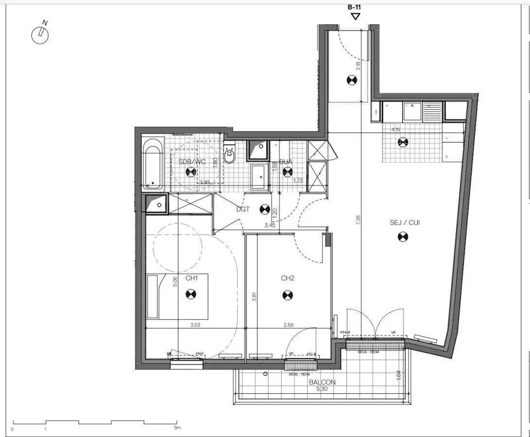 Appartement à louer, 67m², Aubervilliers