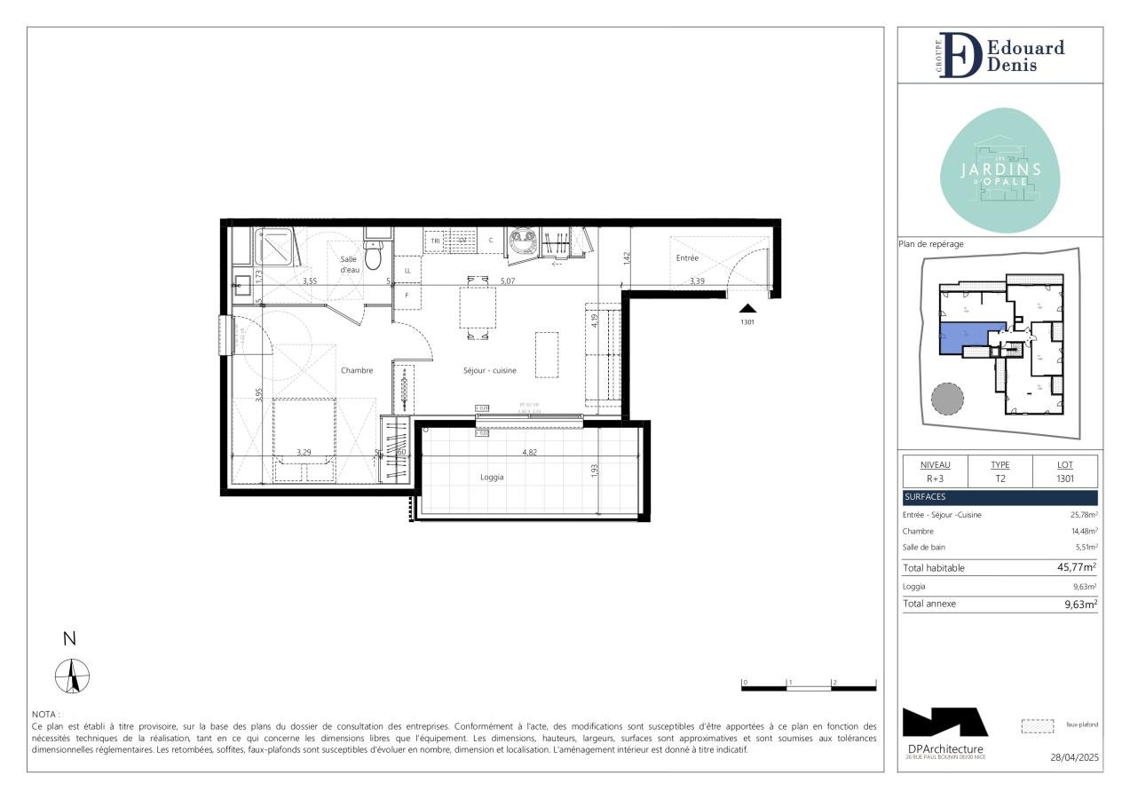 Appartement à louer, 46m², Cannes
