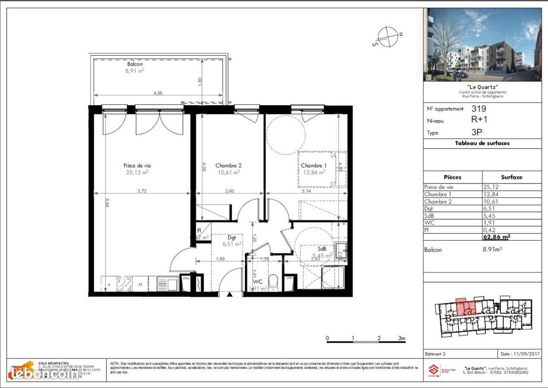 Appartement à louer, 63m², Schiltigheim